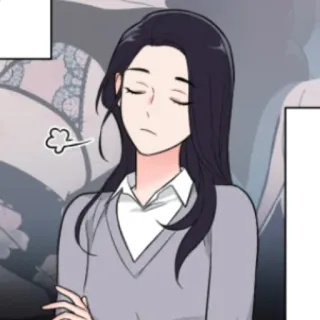 ♥️ mulher, desenho animado, anime, entediada, dormindo, exausta telegram sticker