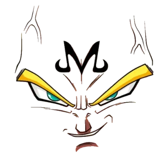 😗 Majin Buu Dragon Ball Z Majin Buu, Anime, Dragon Ball Z, Sticker, Mal, Personnage, Yeux telegram sticker