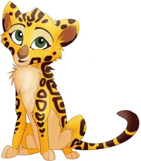 🐯 dessin animé, léopard, animal, petit, mignon, illustration telegram sticker