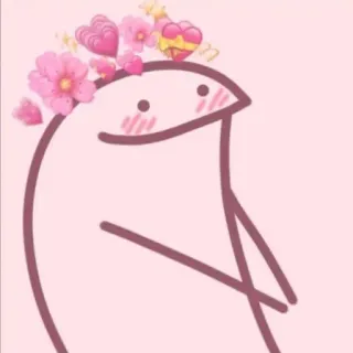 🌟 FlorkOfCows, cartoon, cute, flower crown, heart, love whatsapp sticker