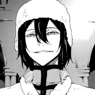 🌟 Fyodor Dostoevsky Bungou Stray Dogs アニメ, マンガ, 悪役, ニヤリ, 帽子 telegram sticker