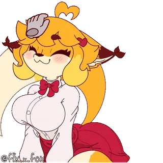 🥰 @fix_x_fox fuchs, cartoon, anime, figur, niedlich whatsapp sticker