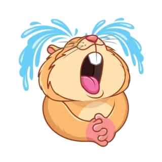 😭 crying, hamster, tears, sad, cartoon, animal telegram sticker