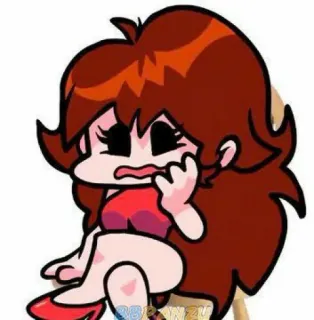 ✨ Girlfriend Friday Night Funkin' Kreskówka, Dziewczyna, Friday Night Funkin', Gra telegram sticker