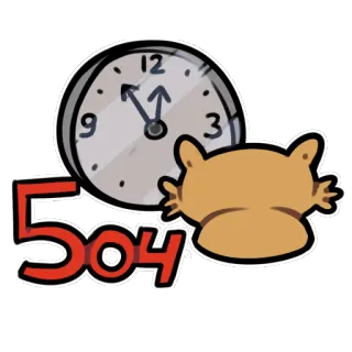 🕦 5:04 temps, horloge, heure, minutes, chiffres, autocollant telegram sticker