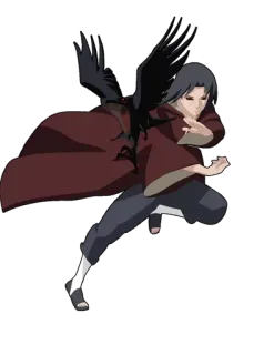 🐦 Itachi Uchiha Naruto 动漫, 鼬, 宇智波, 鸣人, 漫画, 乌鸦 telegram sticker