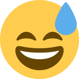 😅 emoji, face, smile, sweat, relief telegram sticker