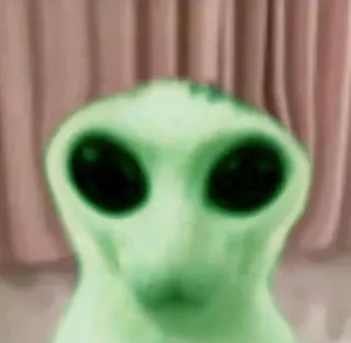 👽 Alieno, Verde, Extraterrestre telegram sticker