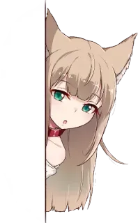 ✨ аниме, девушка-кошка, мило, женщина, каваий whatsapp sticker