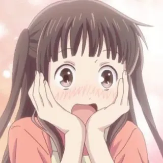 😱 anime, meisje, cartoon, geschrokken, enthousiast telegram sticker
