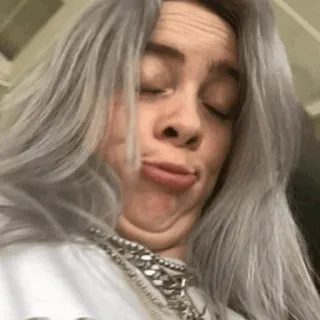 🌊 Billie Eilish gwiazda, piosenkarz, muzyk, billie eilish, portret, gwiazda pop telegram sticker