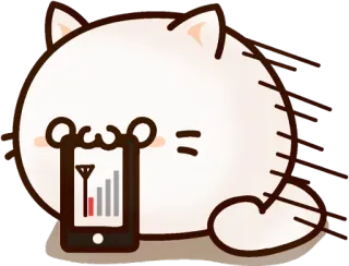 🆘 kucing, hewan, imut, telepon, sinyal, kawaii, kartun telegram sticker