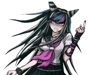 😡 Ibuki Mioda Danganronpa Anime, Cartoon, Ibuki Mioda, Danganronpa, Wütend, Hörner telegram sticker