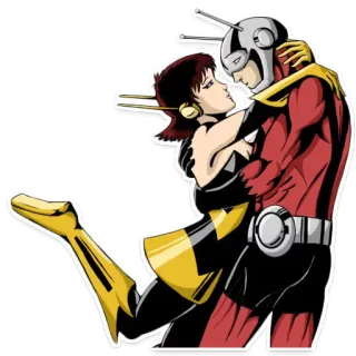 😍 Ant-Man Ant-Man, Osa, Marvel, Komiks, Superbohater, Para telegram sticker