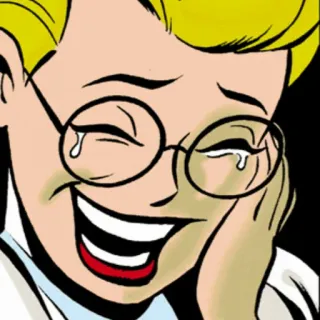 📎 lachen, weinen, freude, lustig, ausdruck, cartoon, emotion, brille telegram sticker