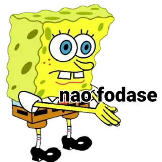 👎 Spongebob Squarepants nao fodase spongebob, sticker, cartoon, funny, offensive, expression, gesture telegram sticker