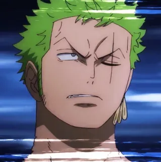 🍾 Zoro One Piece Аниме, Ван Пис, Зоро, Мечник, Пират telegram sticker