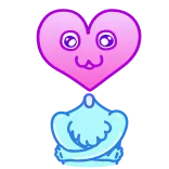 ❤️ cat, animal, cute, cartoon, whimsical telegram sticker