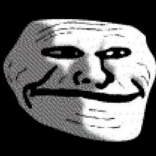 😂 Trollface Meme, Troll, Internet, Grappig, Gezicht telegram sticker