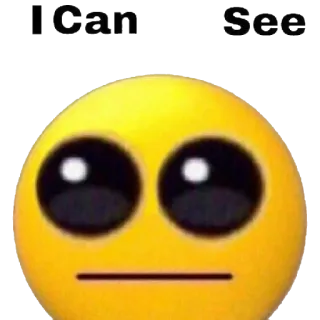 👀 I Can See эмодзи, глаза, мем, видеть whatsapp sticker