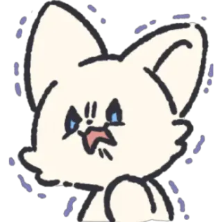 😐 rubah, binatang, marah, kartun, stiker, imut telegram sticker