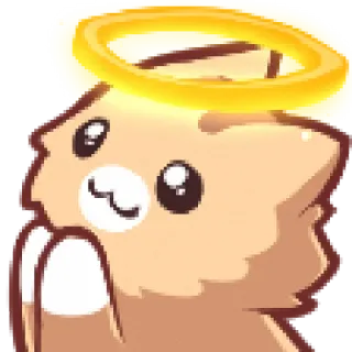 😇 schattig, hamster, engel, halo telegram sticker