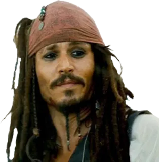 😏 Captain Jack Sparrow Pirates of the Caribbean pirata, capitán, sparrow, johnny depp, película, personaje telegram sticker