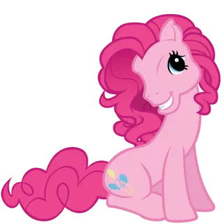 🐴 Pinkie Pie My Little Pony Мультфильм, Пони, Розовый, Милый, Животное, Персонаж telegram sticker