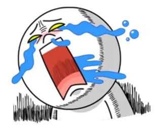 😭 menangis, sedih, emotikon, emosional, air mata telegram sticker