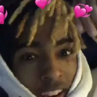 💜 XXXTentacion rappeur, musique, cœur, portrait, célébrité telegram sticker