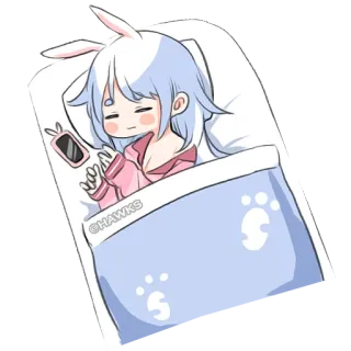 😴 @HAWKS Anime, Sonno, Orecchie da coniglio, Carino, Kawaii whatsapp sticker