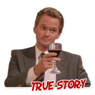 👉 Barney Stinson How I Met Your Mother TRUE STORY série télé, personnage, histoire vraie, Barney Stinson, HIMYM telegram sticker