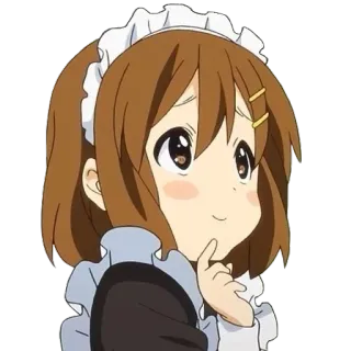 🤔 Anime, ragazza, carina, cameriera, Manga, cartone animato whatsapp sticker