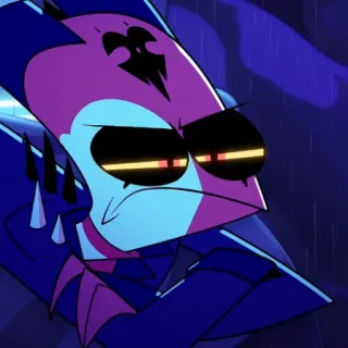 😤 Blitzo Helluva Boss Helluva Boss, Blitzo, animato, sarcastico, serio telegram sticker