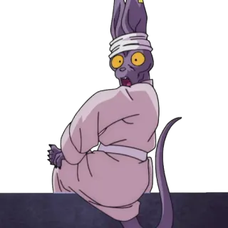 😳 Beerus Dragon Ball Super Anime, Dragon Ball Super, Beerus, Gott der Zerstörung, Cartoon, Lustig telegram sticker