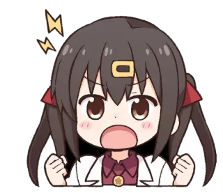 😡 Anime, Marah, Lucu, Gadis, Frustrasi telegram sticker