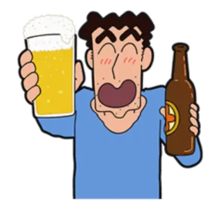 🍺 cerveza, alcohol, beber, dibujo, hombre telegram sticker