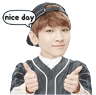 👍 nice day Polegar para cima, Positivo, Saudação, Legal, Dia telegram sticker