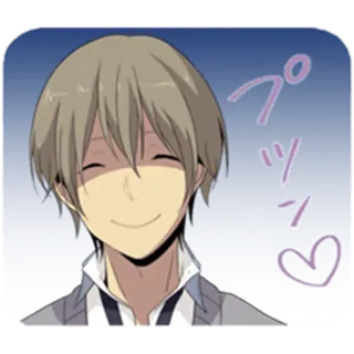 😊 プッツン Anime, Junge, Lächeln, Cartoon telegram sticker
