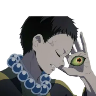 ➡️ Enmu Demon Slayer Anime, Demonio, Demon Slayer, Ojo, Manga whatsapp sticker