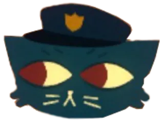 👮 แมว, ตำรวจ, เจ้าหน้าที่, หมวก, สัตว์ telegram sticker