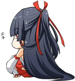 😓 チラ Anime, Chibi, Dziewczyna, Japoński, Postać telegram sticker
