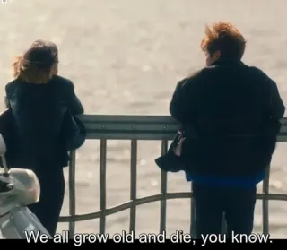 👩‍🦳 We all grow old and die, you know. gens, observation, vieillissement, mortalité whatsapp sticker