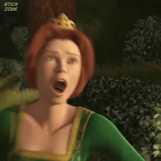 🫑 Princess Fiona Shrek princesse, animation, dessin animé, Fiona, ogre telegram sticker