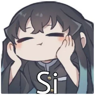 😁 Si Anime, Lindo, Feliz, Sonriente, Manga telegram sticker