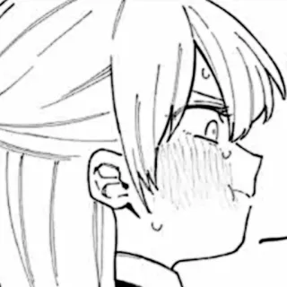 🎧 Animé, Manga, Dessin animé, Rougir, Expression telegram sticker