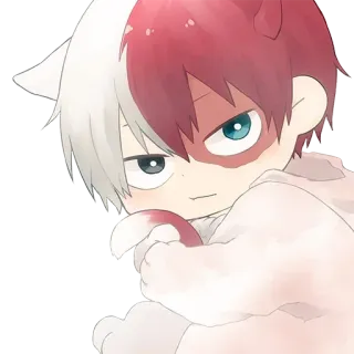 🐱 Todoroki Shoto My Hero Academia Anime, Manga, Todoroki, My Hero Academia, Lucu, Stiker whatsapp sticker