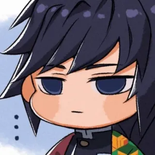😐 Giyu Tomioka Demon Slayer 动漫, 漫画, 鬼灭之刃, 富冈义勇 whatsapp sticker