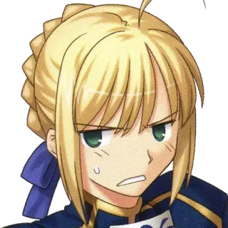 😠 Saber Fate/stay night 动漫, 漫画, Saber, Fate, 粉丝创作 telegram sticker