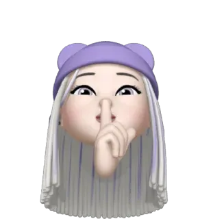 🤫 Bitmoji, Suỵt, Yên lặng, Phụ nữ, Im lặng, Ngón tay lên môi whatsapp sticker